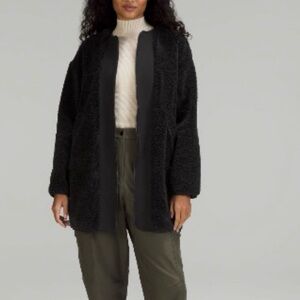 Lululemon Women's Black Collarless Fleece Jacket